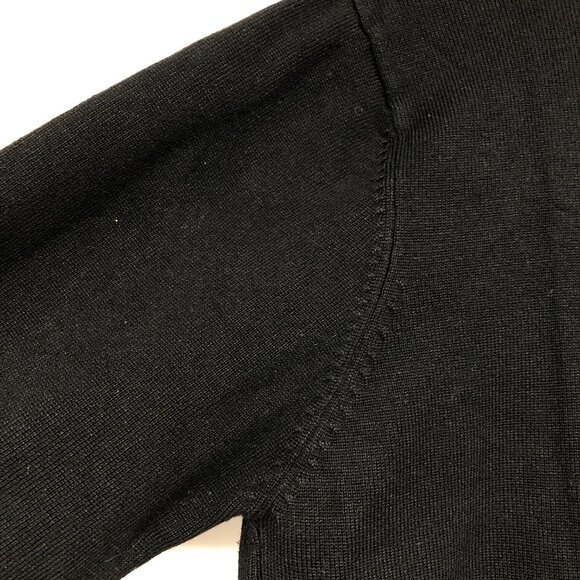 Jessica Black shell embellished V-neckline 3/4 Sleeve Blouse size ~M - Picture 8 of 12